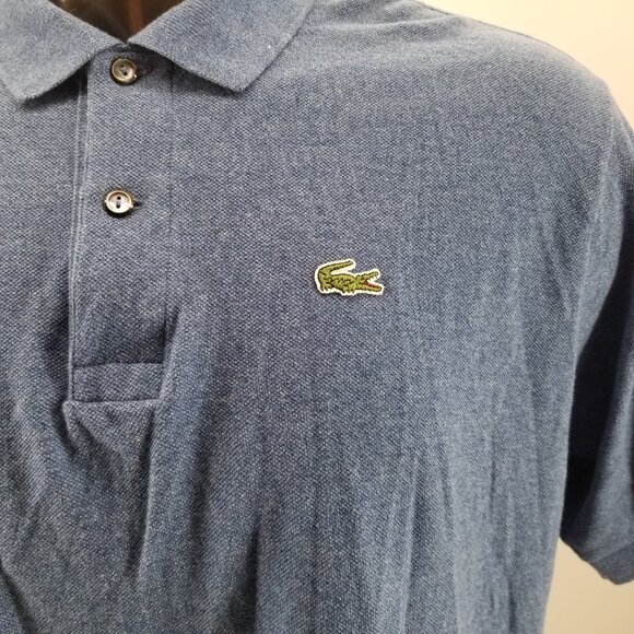 Lacoste Classic Fit Blue Short Sleeve  Mens Polo Shirt Size 8 / 3XL - Picture 6 of 9